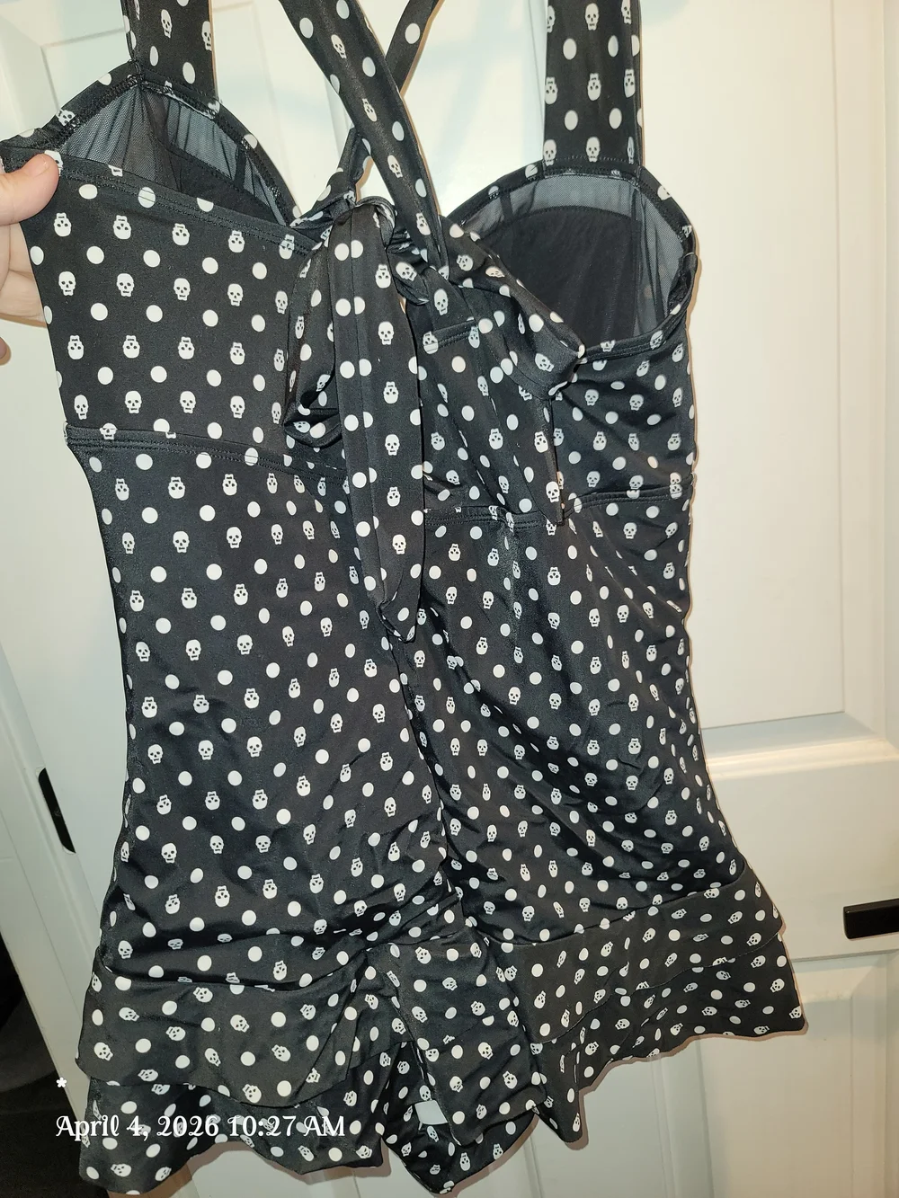 Torrid Black Swim Dress with White Skull & Polka Dot Print Size 3 (3xl) - Picture 3 of 6